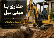 حفاری با مینی بیل مکانیکی