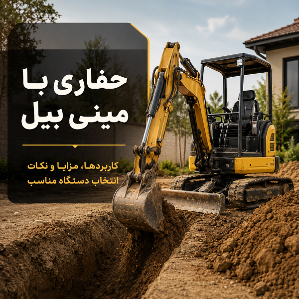 حفاری با مینی بیل مکانیکی